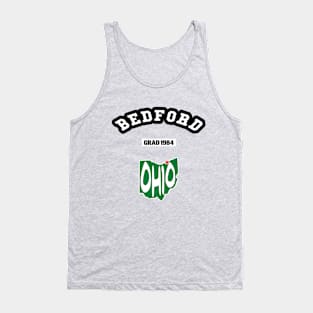 🐱‍👤 Bedford Ohio Strong, Ohio Map, Graduated 1984, City Pride Tank Top